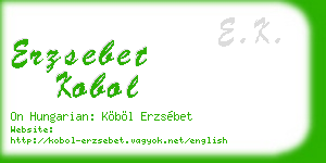 erzsebet kobol business card